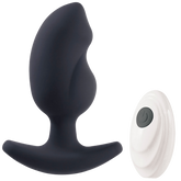 Deep Romance Remote Controlled Vibrating Butt Plug Black Butt Plugs